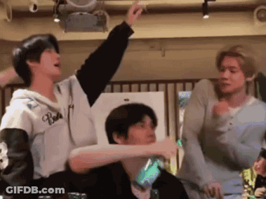 Young Men Dancing One Holding Soda GIF