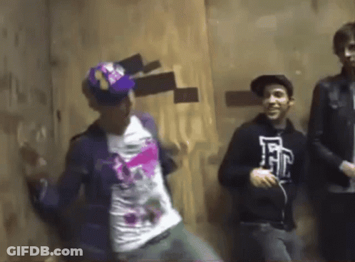 Young Men Dancing One With E Shirt GIF