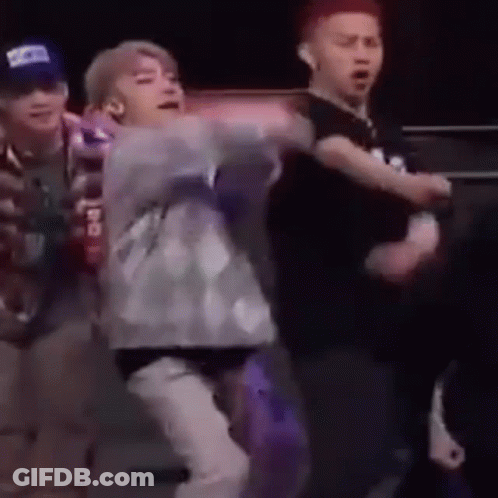 Young Men Dancing Together On Stage GIF