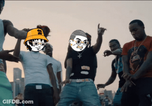 Young Men Dancing With Yellow Hat GIF