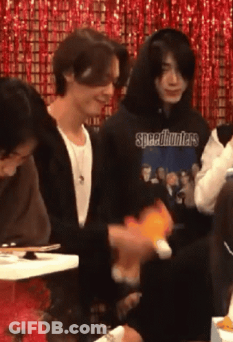 Young Men Eating Food At Table GIF