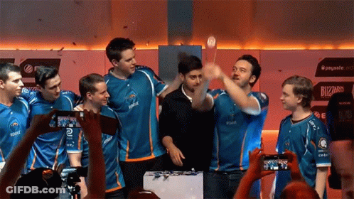 Young Men In Blue Blizzard Jerseys GIF