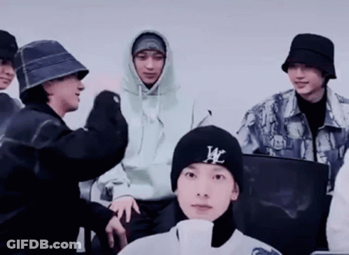Young Men In Hats And Hoodies With W Beanie GIF
