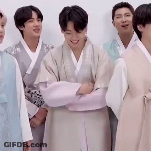 Young Men In Traditional Korean Clothes GIF