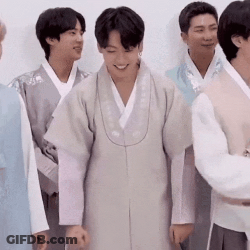 Young Men In Traditional Korean Clothes GIF