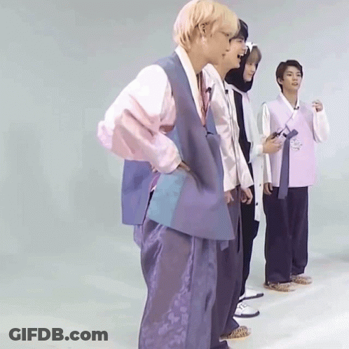 Young Men In Traditional Korean Clothing GIF