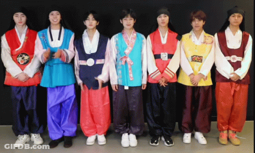 Young Men In Traditional Korean Clothing GIF