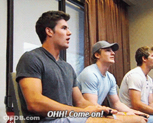 Young Men Playing Video Game Saying Ohh Come On GIF