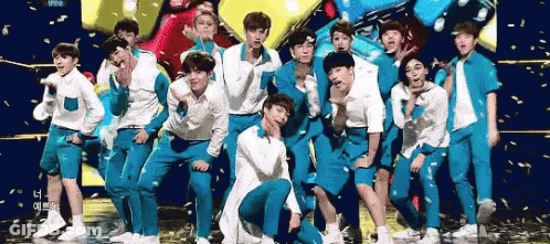 Young Men Posing On Stage GIF