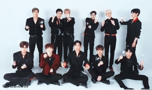 Young Men Posing With Sparkling Breeze GIF