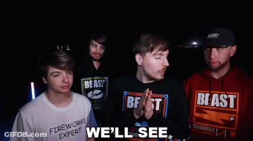 Young Men Standing Together With We'll See Shirt GIF