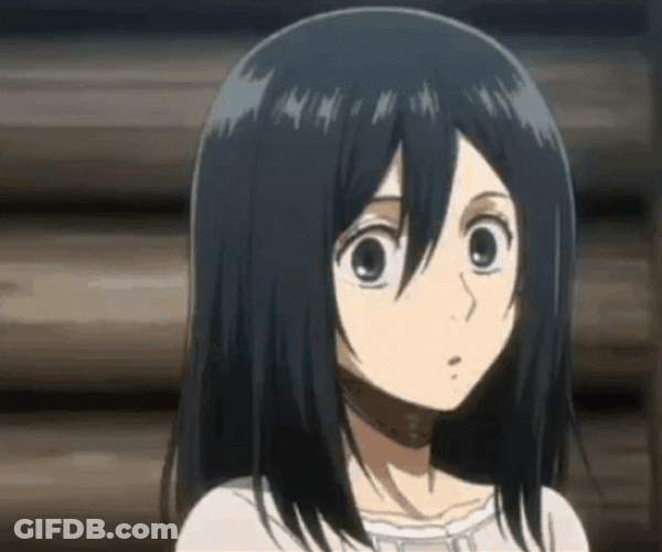 Young Mikasa Smiling GIF