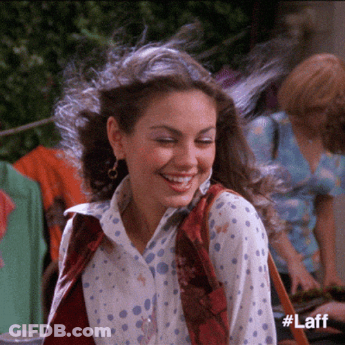 Young Mila Kunis Modelo Face GIF