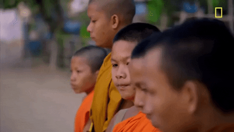 Young Monks From Laos GIF