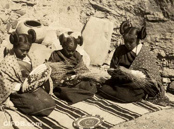 Young Native American Ladies GIF