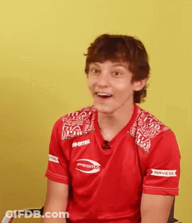 Young Red Shirt Man Making Funny Face GIF