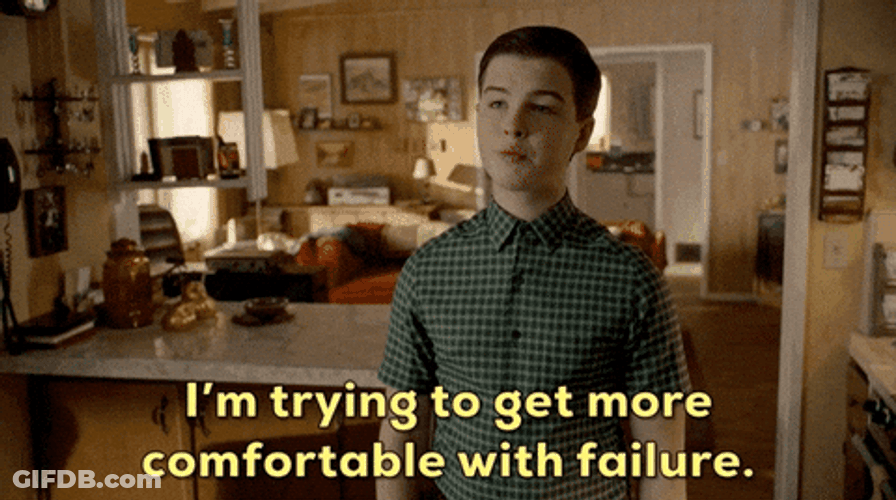 Young Sheldon Get More Comfortable With Failure GIF