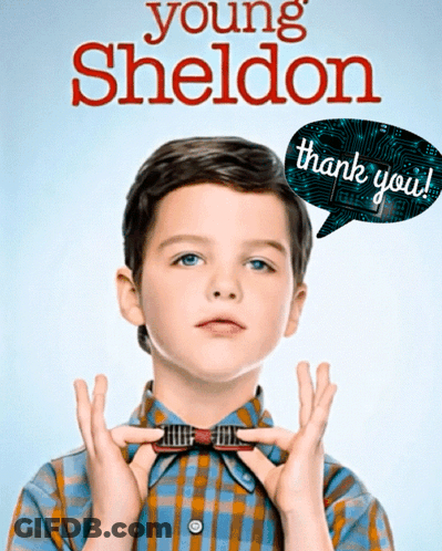 Young Sheldon Poster Boy In Bow Tie GIF