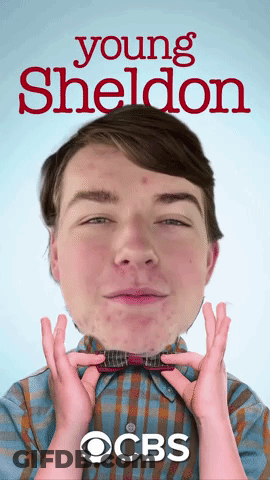 Young Sheldon Poster With Acne GIF