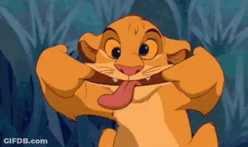 Young Simba Being Playful Blah GIF