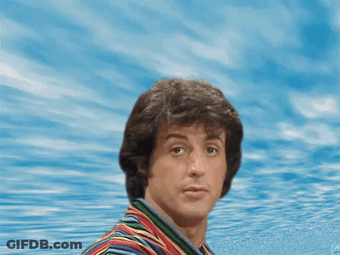 Young Sylvester Stallone Over Your Head Reaction GIF