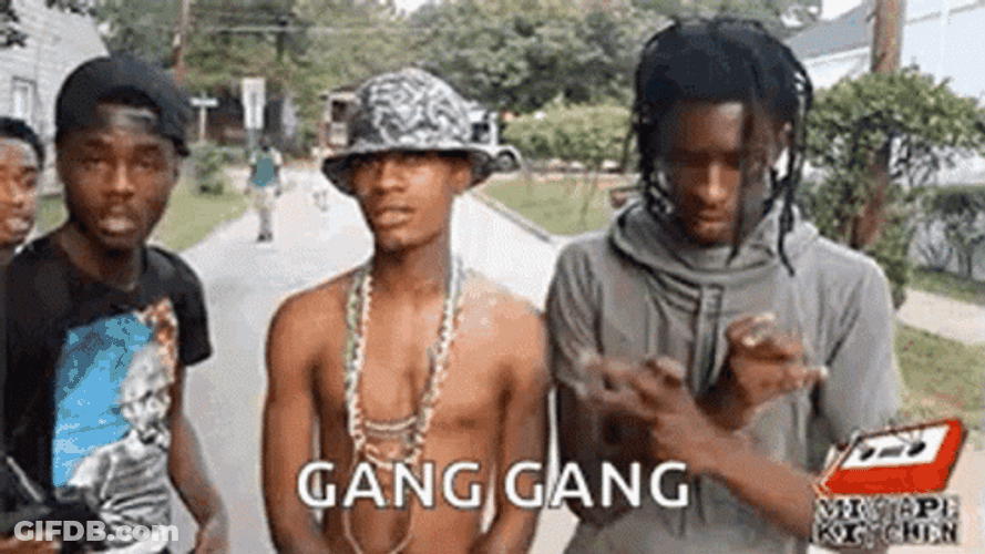 Young Thug Making Gang Gang Hand Signs GIF
