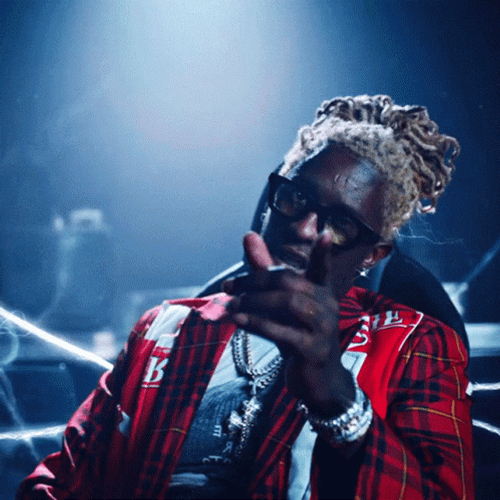 Young Thug Sitting And Singing GIF