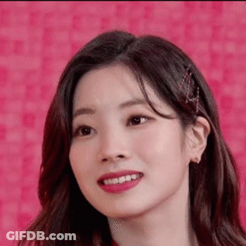 Young Woman On Pink Background GIF