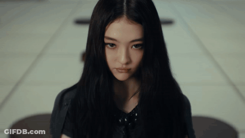 Young Woman With Long Black Hair GIF