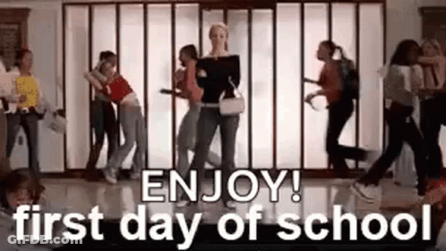 Young Women Dancing In Hallway GIF