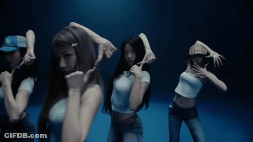 Young Women Dancing One In Plaid Hat GIF