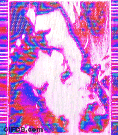 Young Women Posing With Purple Background GIF