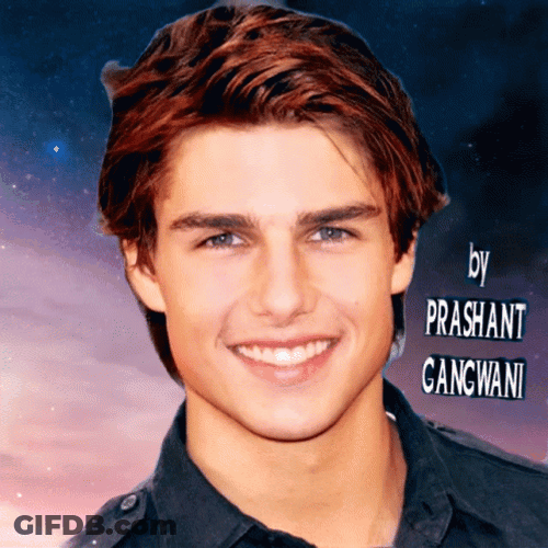 YoungTom Cruise Shooting Stars Background GIF