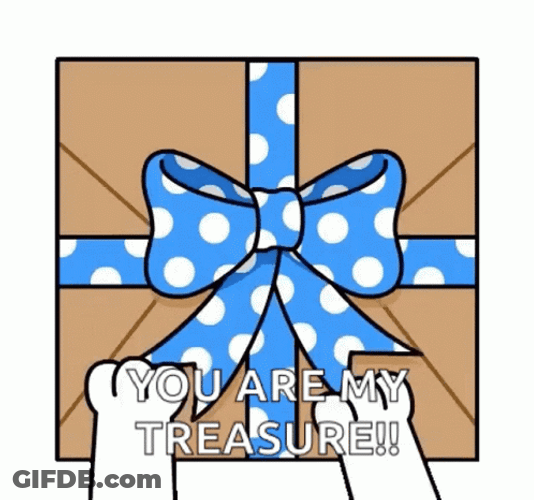 Your Are My Treasure Surprise GIF