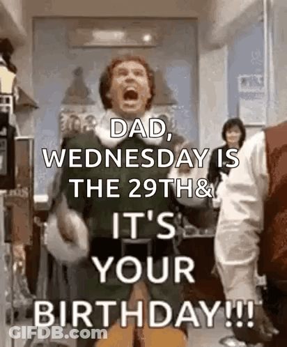 Your Birthday Dad Wednesday 29Th GIF