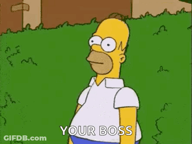 Your Boss Homer Hiding GIF