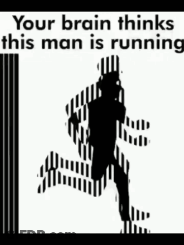 Your Brain Thinks This Man Running Silhouette GIF