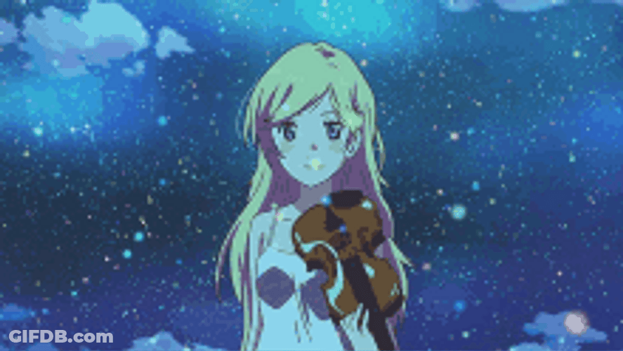 Your Lie In April Kaori And Falling Snow GIF
