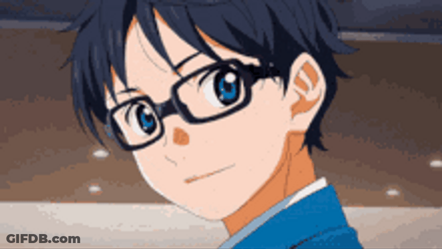 Your Lie In April Kosei Happy And Giggling GIF