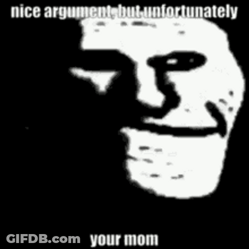 Your Mom Evil Smile Meme Face GIF