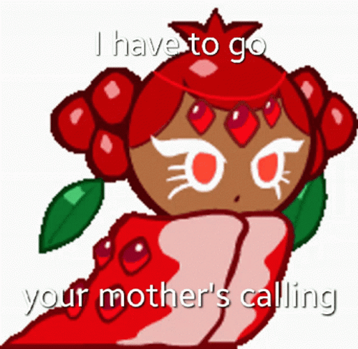 Your Mothers Calling Pomegranate Cookie GIF