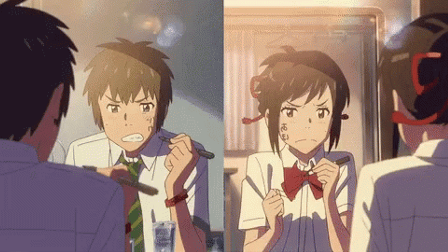Your Name Angry Couple GIF