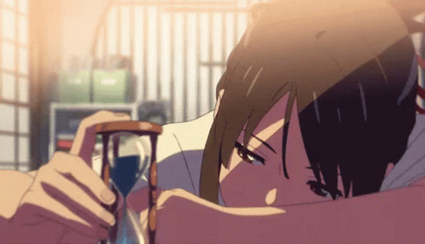 Your Name Mitsuha Hourglass GIF
