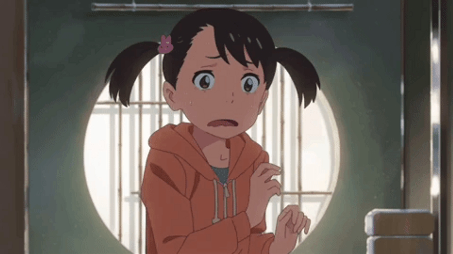 Your Name Scared Yotsuha Miyamizu GIF
