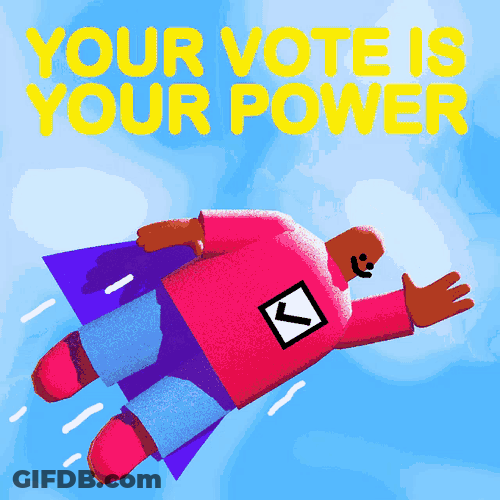 Your Vote Is Your Power Superhero GIF