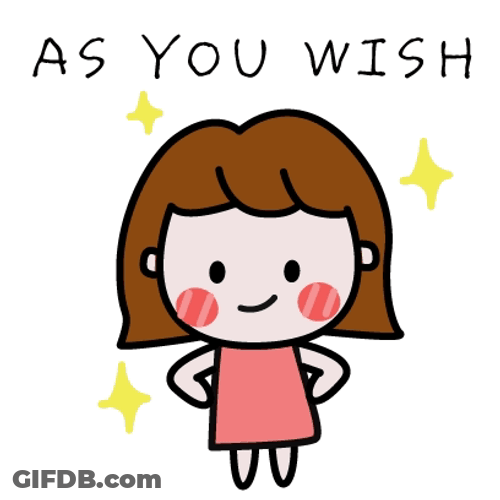 Your Wish Is My Command Blush Girl GIF
