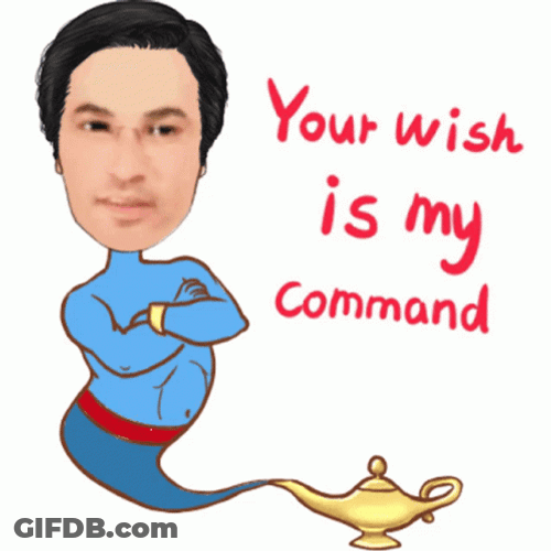 Your Wish Is My Command Guy GIF
