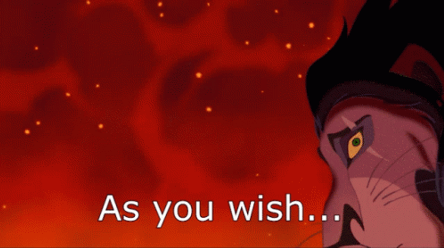Your Wish Is My Command Scar GIF
