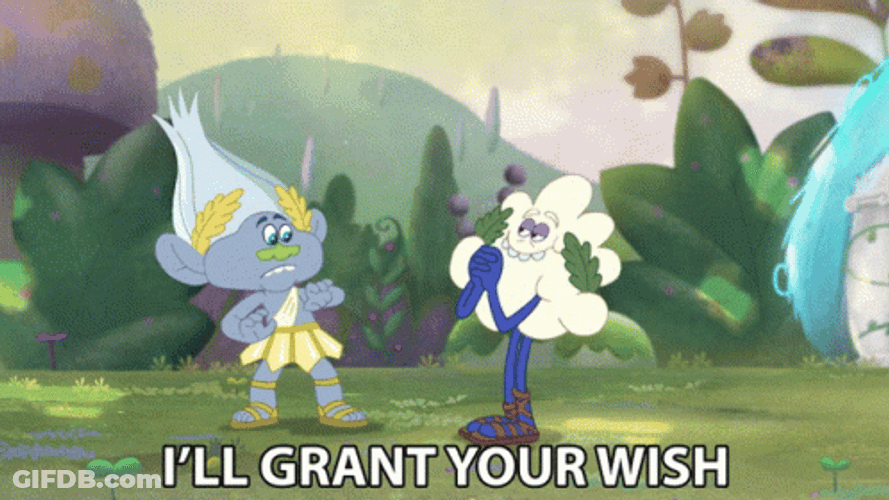 Your Wish Is My Command Trolls GIF