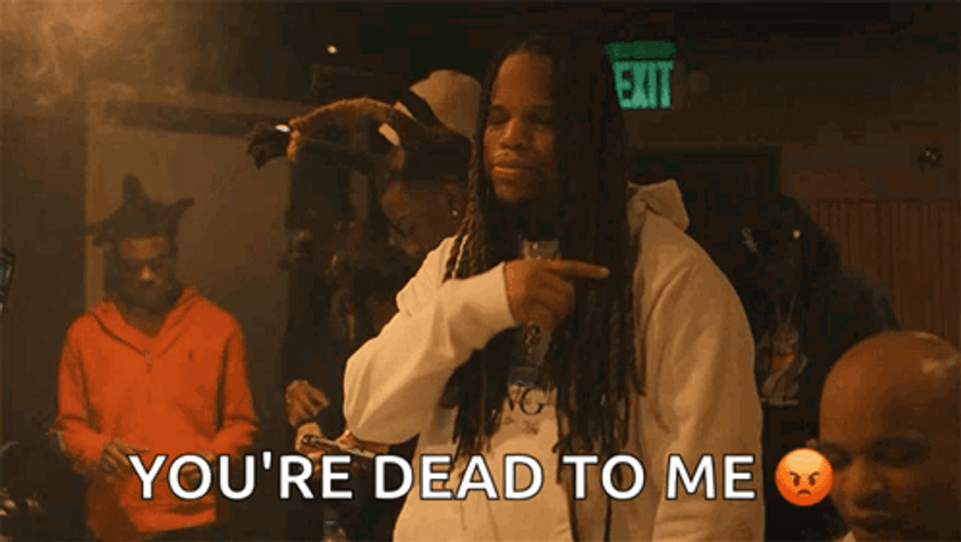 Youre Dead To Me Long Haired Man Gestures GIF